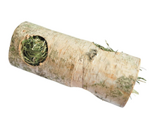 Túnel de abedul para pequeños animales A&amp;E Cage con heno - Mediano 