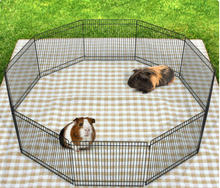 Pet Champion Small Animal Wire Playpen, Black, 9in Tall, 32in Diameter