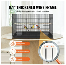 BENTISM 30 inch Bird Cage Metal Large Parakeet Cages for Cockatiels Small Parrot