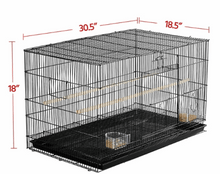 Easyfashion 47" Bird Cage with Slide-Out Tray, Black