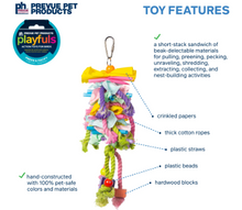 Juguete para pájaros Prevue Pet Products Short Stack Preen &amp; Pacify 