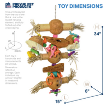 Juguete para pájaros Bodacious Bites de Prevue Pet Products, con brotes de bambú. 