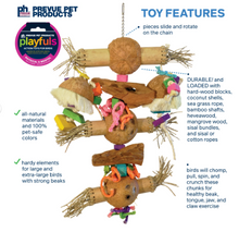 Juguete para pájaros Bodacious Bites de Prevue Pet Products, con brotes de bambú. 