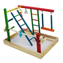 Penn-Plax Bird Life Wood Playpen – Perfect for Cockatiels and Conures - Large Multicolor