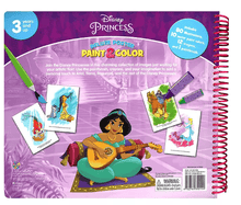 Póster de lujo para pintar y colorear: Princesas Disney