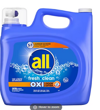 all Fresh Clean Oxi plus Odor Lifter Liquid Laundry Detergent, 250 fl. oz.