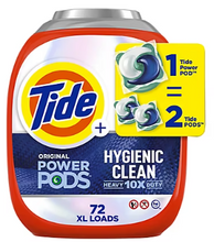 Tide PODS Hygienic Clean Heavy Duty Laundry Detergent Pacs, Original Scent, 72 ct.