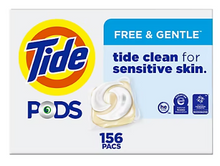Tide PODS Free & Gentle Liquid Laundry Detergent Pacs, 156 ct.