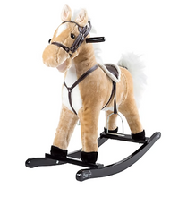 Toy Time Rocking Horse Plush Animal Ride-On