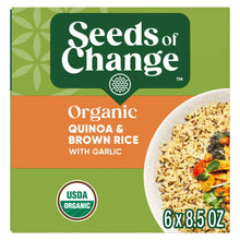 SeedsofChange-OrganicQuinoaandBrownRicewithGarlic-8-5ozPouch-6-Count3-_1 - USA Mega Market
