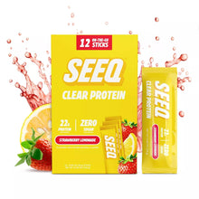 Seeq Protein Powder - Strawberry Lemonade - Whey Protein Isolate - 12ct