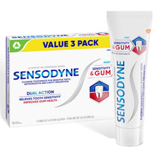 Sensodyne Sensitivity and Gum Sensitive Toothpaste, 3 x 3.4 Oz