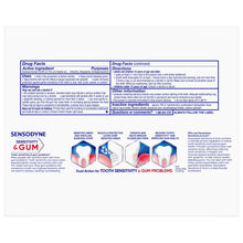 Sensodyne Sensitivity and Gum Sensitive Toothpaste, 3 x 3.4 Oz