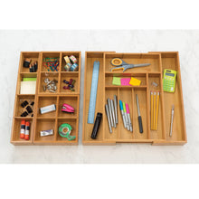 Seville Classics 4-piece Bamboo Expandable Drawer Organizer