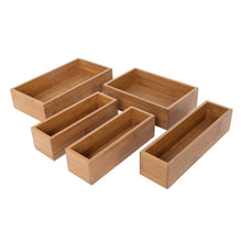 Seville Classics 9-piece Bamboo Organizer Starter Set