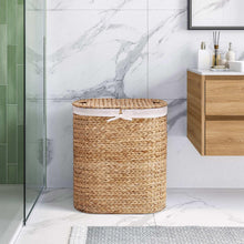 SevilleHandwovenWaterHyacinthLaundryHamper-_1 - USA Mega Market