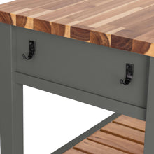 Seville Kitchen Cart with Acacia Shelves
