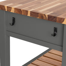 Seville Kitchen Cart with Acacia Shelves