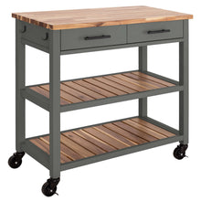 Seville Kitchen Cart with Acacia Shelves