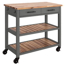Seville Kitchen Cart with Acacia Shelves