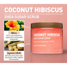 (3  pack)  Shea Sugar Scrub, Coconut Hibiscus, 18 oz