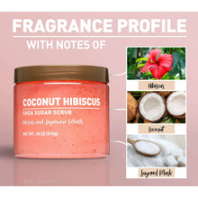 (3  pack)  Shea Sugar Scrub, Coconut Hibiscus, 18 oz