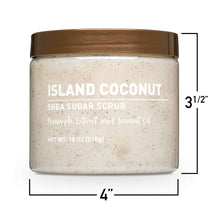 (3 pack)  Shea Sugar Scrub, Island Coconut Scent, 18 oz