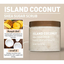 (3 pack)  Shea Sugar Scrub, Island Coconut Scent, 18 oz