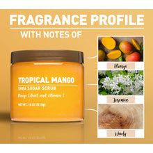 Shea Sugar Scrub, Tropical Mango, 18 oz (3 PACK )
