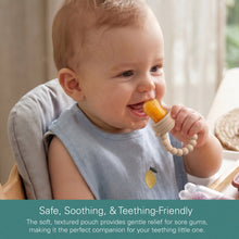 Silicone Baby Fruit Feeders with Freezer Tray for Batch Prep, Set of 2 Safe & Convenient, Includes Extra Pouches & Travel Lids, Dishwasher Safe, Tan