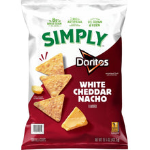 Simply Doritos White Cheddar Nacho Tortilla Chips, 15.25 oz. (PACK OF 3 )