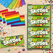 Skittles Caramelos masticables ácidos y afrutados, tamaño normal, 1,8 oz., paquete de 24.