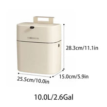 Slim 10L Trash Can with Press-Lid, Wall-Mountable Plastic Garbage Bin for Small Spaces Like Home, Office, Kitchen, Bedroom