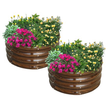 SnugNiture Galvanized Raised Garden Bed, 2Pcs 2x2x1ft Outdoor Raised Beds Kit for Vegetables and Flowers
