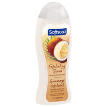 Softsoap Exfoliating Body Wash, All Skin Types, Coconut Butter, 20 fl oz Bottle