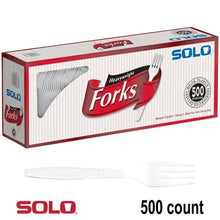 SoloHeavyweightPlasticFork_White_500-count1 - USA Mega Market