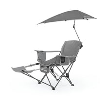 Sport-BrellaGreyCampingChair_withClamp-OnSunShade - USA Mega Market