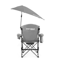Sport-Brella Grey Camping Chair, with Clamp-On Sun Shade