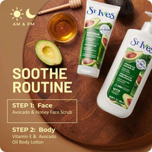 (4 pack) St. Ives Avocado & Honey Face Scrub, Moderate Exfoliating Face Wash with Natural Exfoliants, 6oz