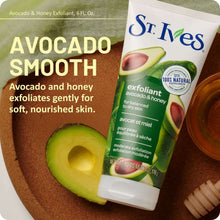 (4 pack) St. Ives Avocado & Honey Face Scrub, Moderate Exfoliating Face Wash with Natural Exfoliants, 6oz