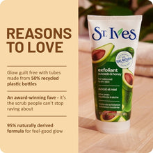 (4 pack) St. Ives Avocado & Honey Face Scrub, Moderate Exfoliating Face Wash with Natural Exfoliants, 6oz
