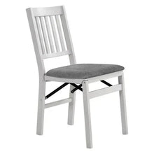 Stakmore Wood Upholstered Folding Chair, 2-pack