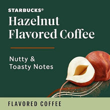 Starbucks Flavored Coffee K-Cup Pods, Hazelnut Flavored Coffee, Made without Artificial Flavors, Keurig Genuine K-Cup Pods