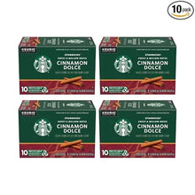 Starbucks Flavored Coffee, Genuine K-Cup Pods, Cinnamon Dolce Flavored, with Sweet and Mellow Notes, Recyclable Pods, 10 Count Pods in Each (Pack of 4)