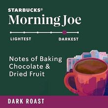 Starbucks Ground Coffee, Dark Roast Hot or Iced Coffee, Morning Joe, Six 12 oz Bags