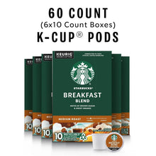 Starbucks K-Cup Coffee Pods, Medium Roast Hot or Iced Coffee, Breakfast Blend Keurig Pods