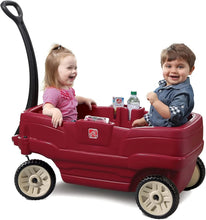 Step2 Neighborhood Wagon, Kids Ride On Toy, Stroller Substitute, Includes Seat Belts, Made of Durable Plastic, Max Weight 75 lbs., For Toddlers 1.5-5 Years Old, Red