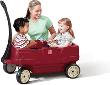 Step2 Neighborhood Wagon, Kids Ride On Toy, Stroller Substitute, Includes Seat Belts, Made of Durable Plastic, Max Weight 75 lbs., For Toddlers 1.5-5 Years Old, Red