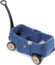 Step2WagonforTwoPlus_KidsRideOnToy_StrollerSubstitute_IncludesSeatBelts_MadeofDurablePlastic_MaxWeight75lbs._ForToddlers1.5-5YearsOld_DenimBlue - USA Mega Market