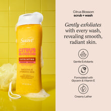 Suave Citrus Blossom Exfoliating Body Wash & Scrub With Glycerin & Vitamin E, 18 FL OZ